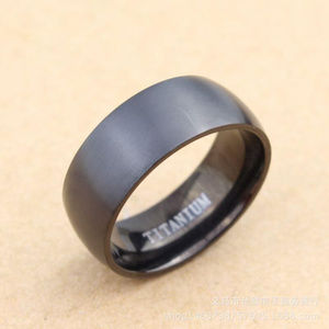Ring ~  Black ~ Titanium ~ 8mm Band